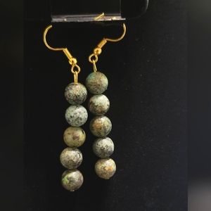 Indian Turquoise Crystal Earrings